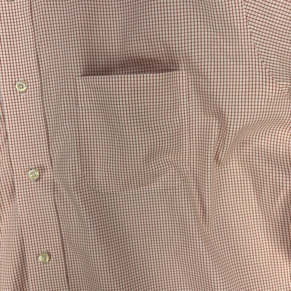 Brooks Brothers Regent Gingham Button Down Shirt 17-2/3 Red Cotton Preppy Office - Picture 5 of 11